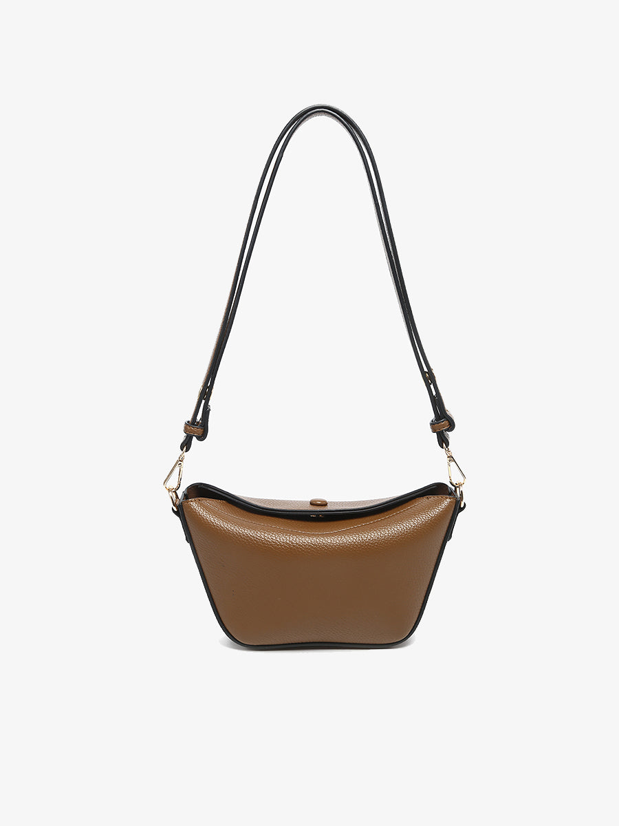 Stephanie Vegan Crossbody Taupe - Jen & Co. vegan handbag