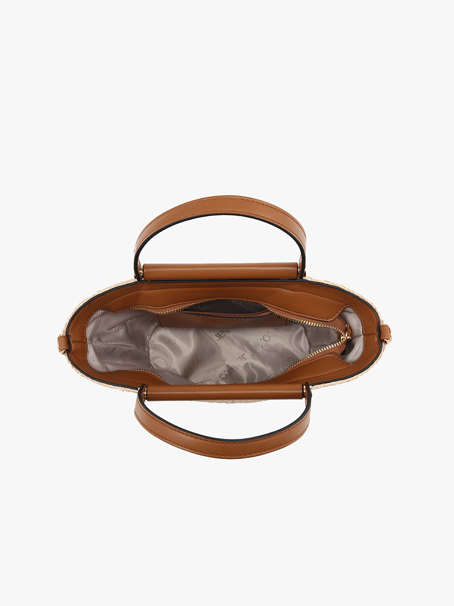 Raelynn Vegan Small Straw Tote - Jen & Co. vegan handbag