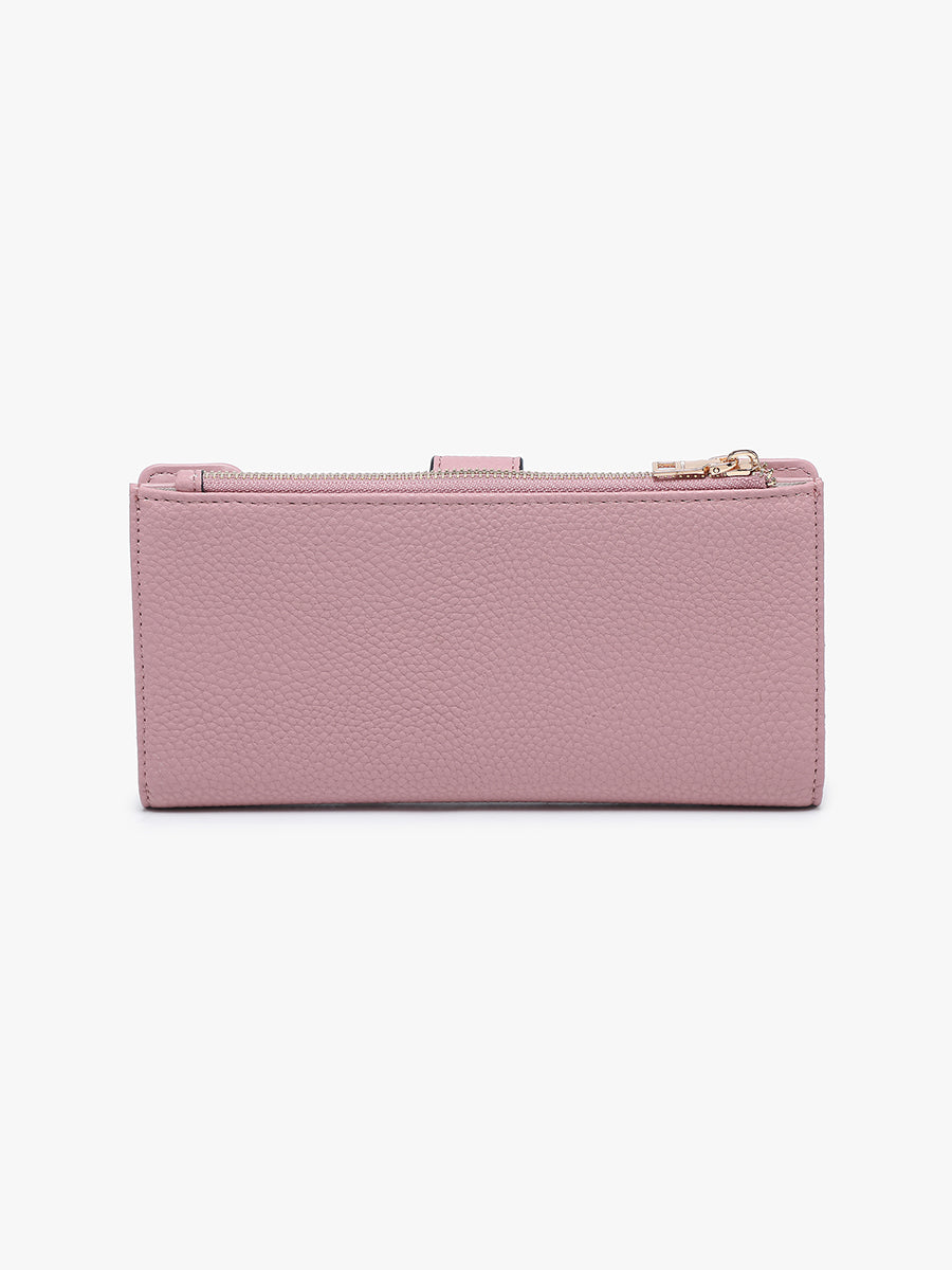 Violet Vegan RFID Fold-Out Wallet - Jen & Co. vegan handbag