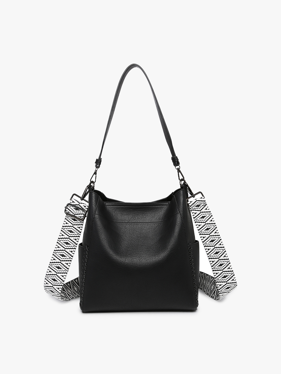 Penny Vegan Bucket Bag Black - Jen & Co. vegan handbag