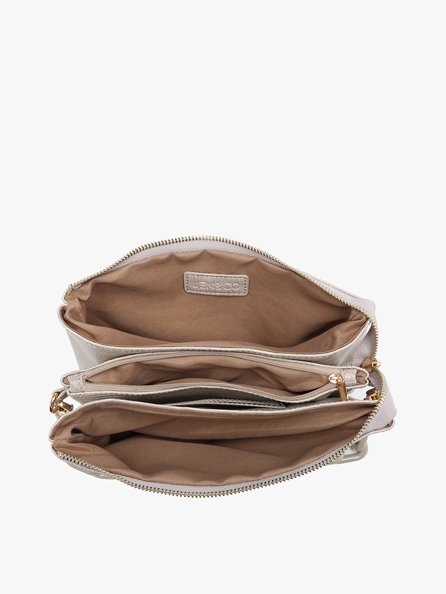 Izzy Vegan Diagonal Woven Crossbody - Jen & Co. vegan handbag