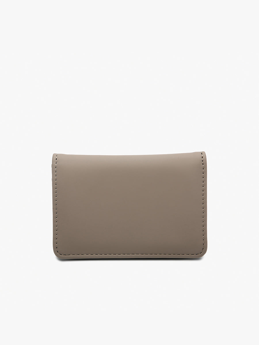 Evie Vegan Bifold Wallet Grey - Jen & Co. vegan handbag