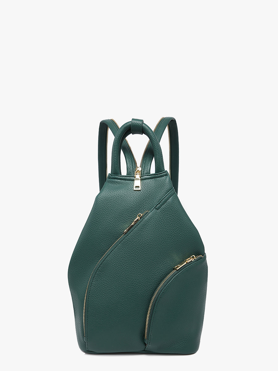 Maura Vegan Backpack Hunter Green - Jen & Co. vegan handbag