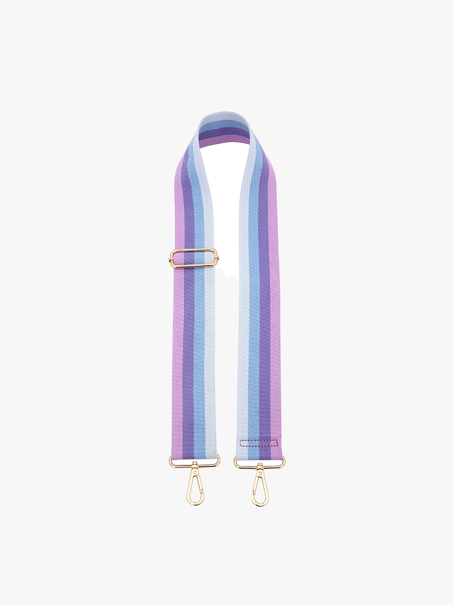 Striped Guitar Strap Multi-Lavender - Jen & Co. vegan handbag