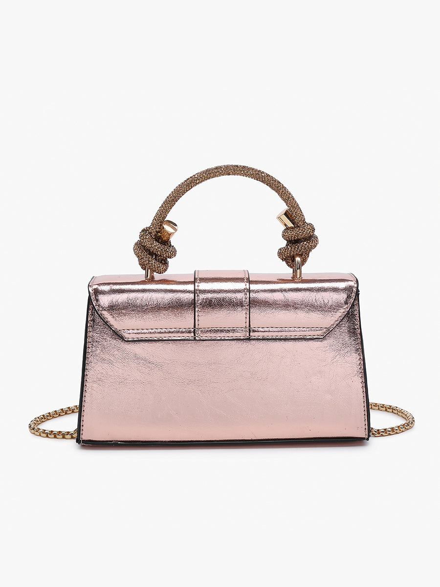 Brielle Vegan Metallic Clutch - Jen & Co. vegan handbag