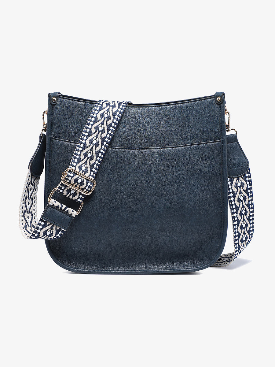 Chloe Vegan Crossbody Navy - Jen & Co. vegan handbag