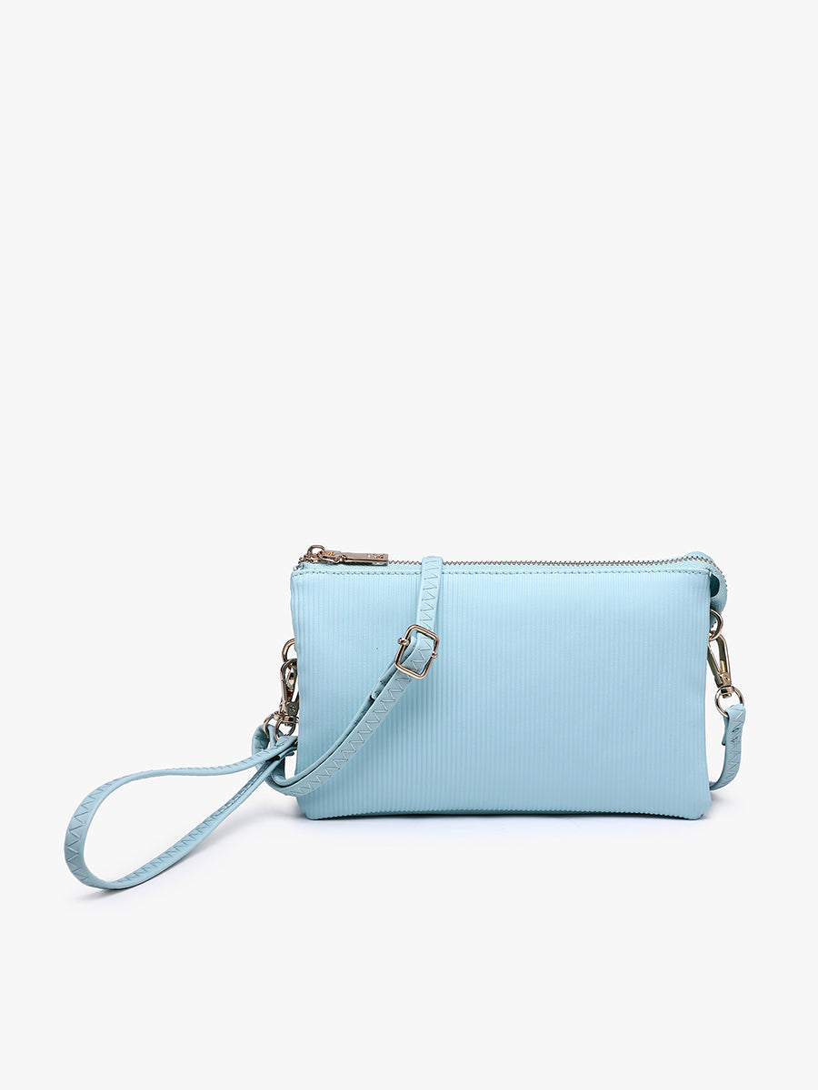 Riley Vegan Pleated Crossbody Arctic Blue - Jen & Co. vegan handbag