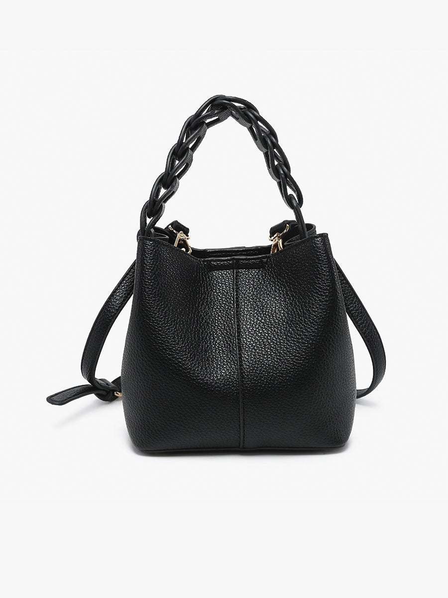Nora Vegan Bucket Bag Black - Jen & Co. vegan handbag