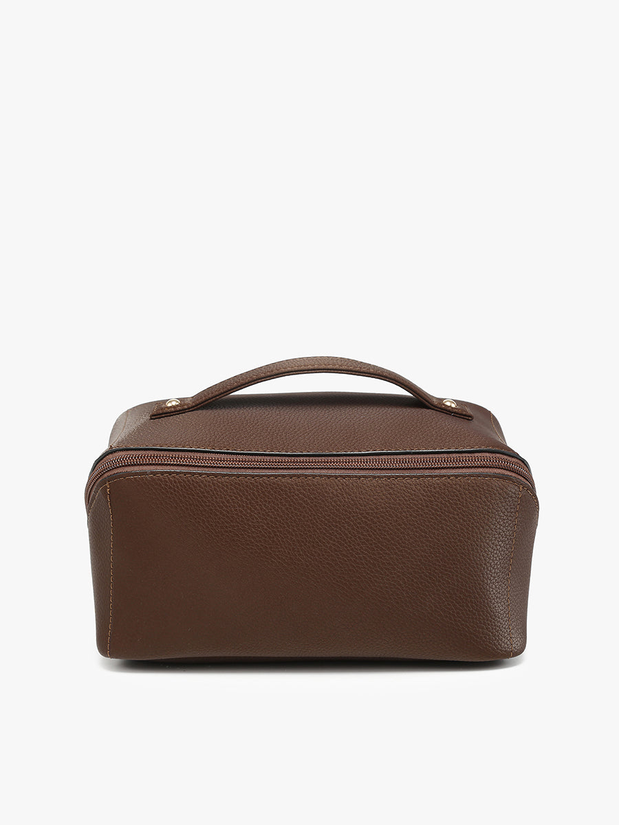 Paxton Makeup Bag Rich Brown - Jen & Co. vegan handbag
