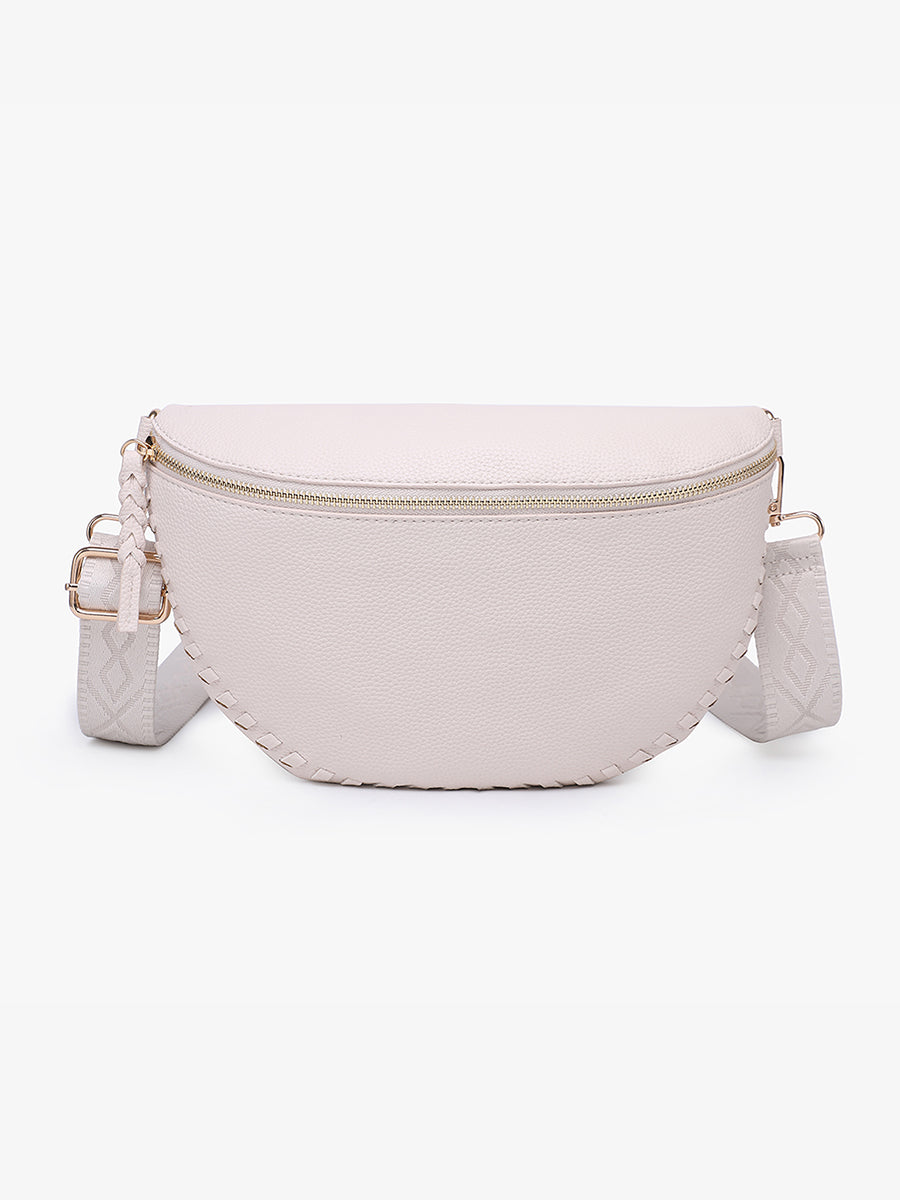 Janae Vegan Crossbody/Sling Bag Off White - Jen & Co. vegan handbag