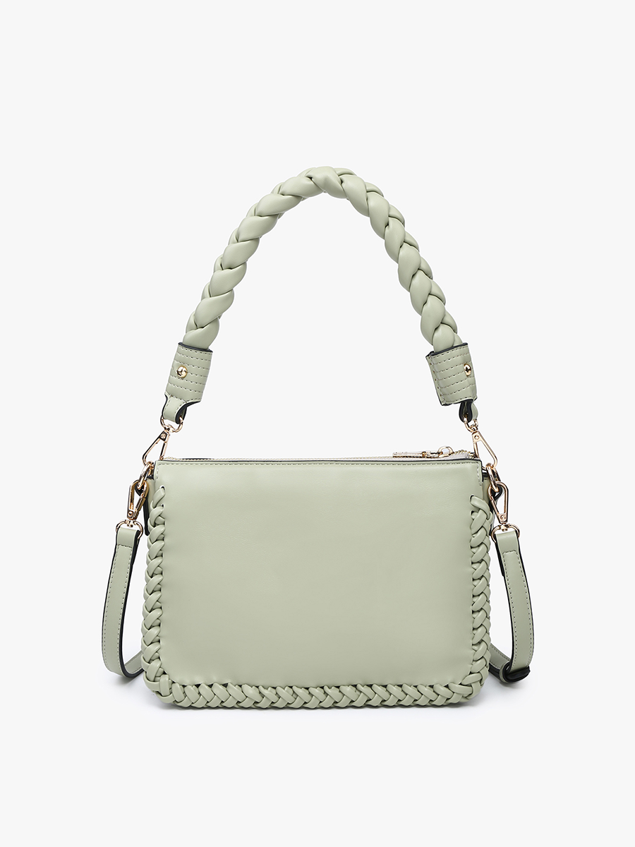 Judith Vegan Whipstitch Shoulder Bag - Jen & Co. vegan handbag