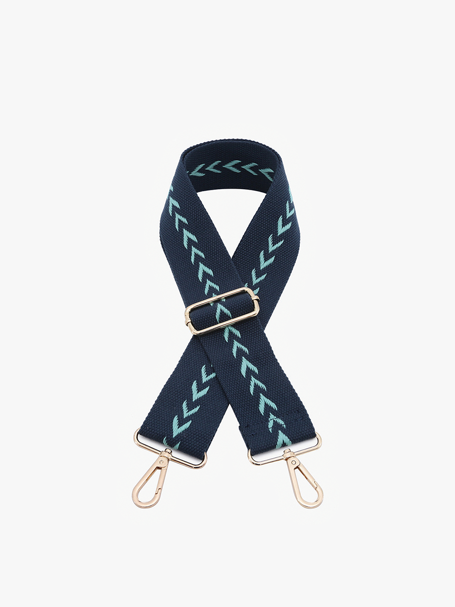 Arrowhead Guitar Strap Blue - Jen & Co. vegan handbag