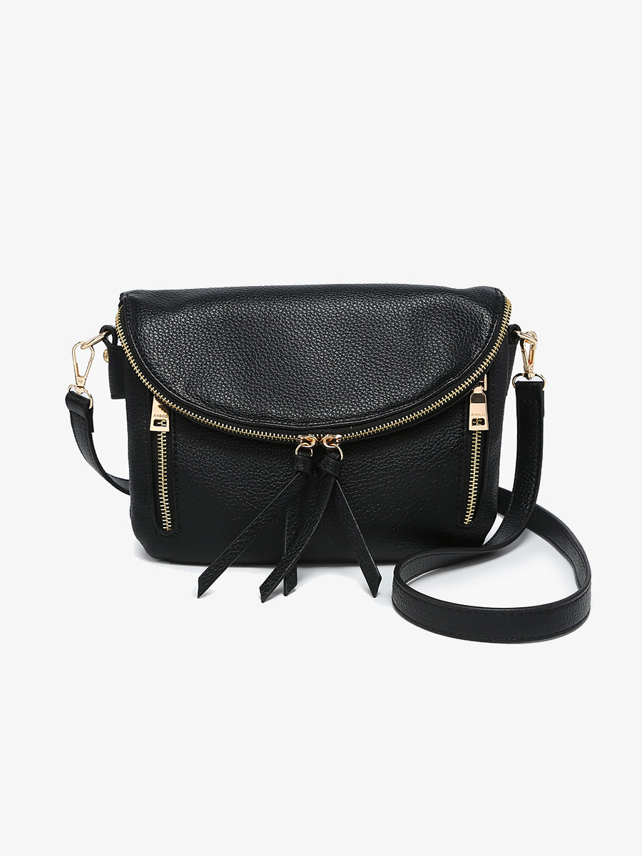 Aubree Vegan Crossbody Black - Jen & Co. vegan handbag