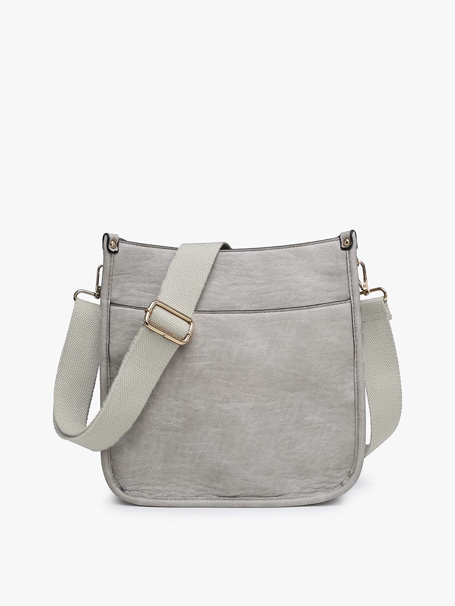 Posie Vegan Crossbody Lt. Grey - Jen & Co. vegan handbag