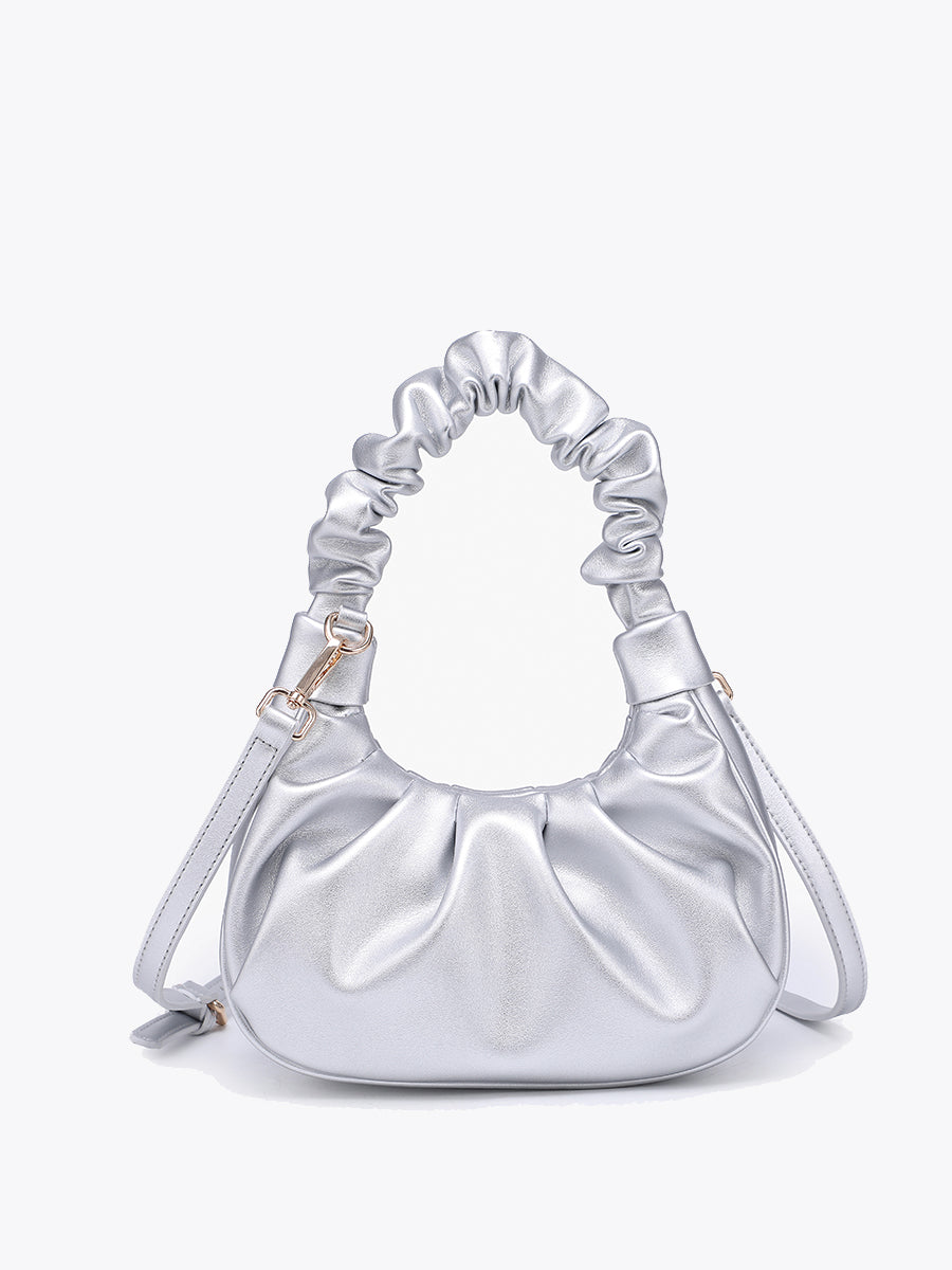 Berkley Vegan Shoulder Bag Silver - Jen & Co. vegan handbag