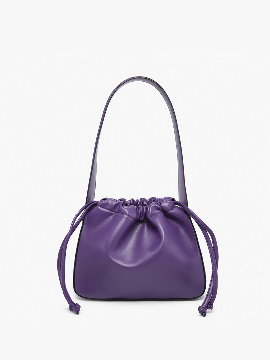 Yang Vegan Bucket Bag Dark Purple - Jen & Co. vegan handbag