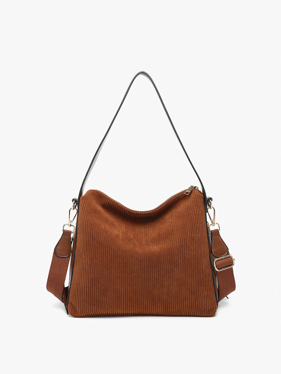 Michaela Corduroy Hobo - Jen & Co. vegan handbag