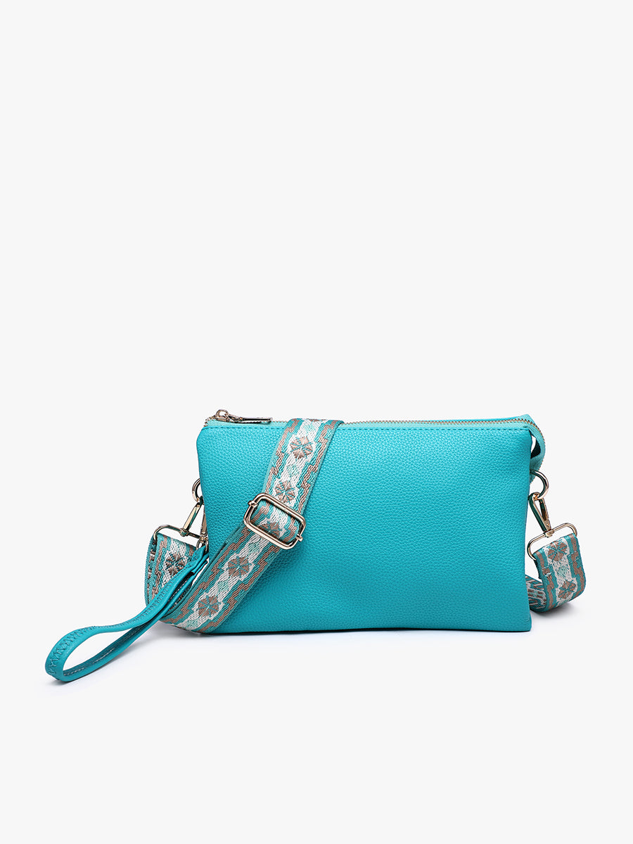 Izzy Vegan Crossbody Ocean Teal - Jen & Co. vegan handbag