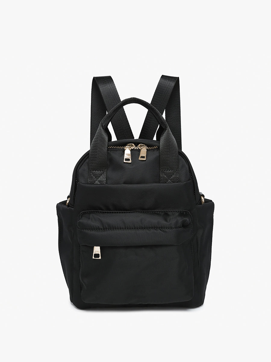 Rita Nylon Mini Backpack Black - Jen & Co. vegan handbag
