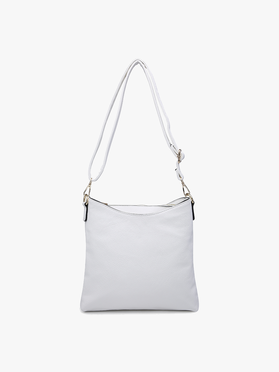 Emma Vegan Crossbody White - Jen & Co. vegan handbag