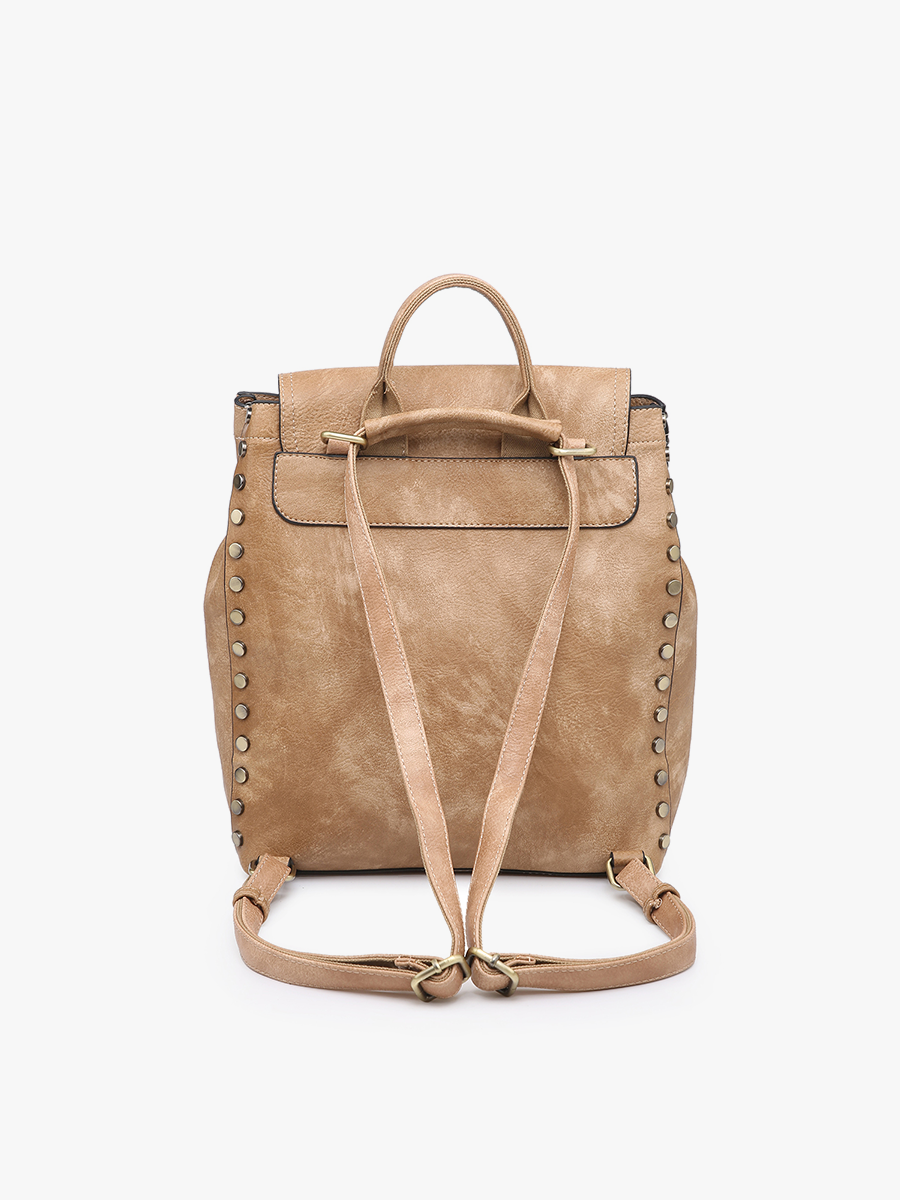 Bex Vegan Distressed Backpack - Jen & Co. vegan handbag