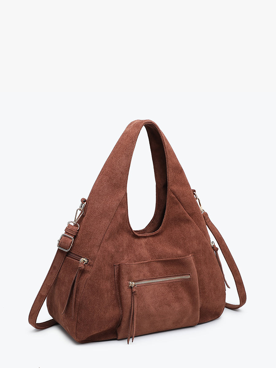 Heidi Vegan Suede Hobo - Jen & Co. vegan handbag