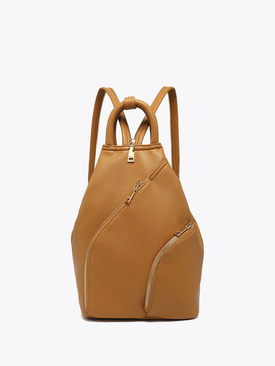 Maura Vegan Backpack Camel - Jen & Co. vegan handbag