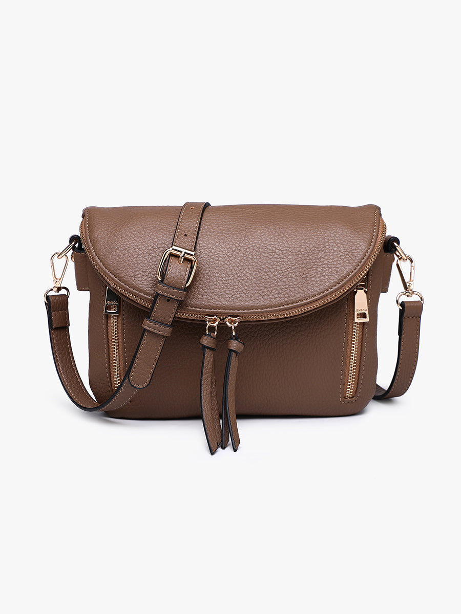 Aubree Vegan Crossbody Ash Brown - Jen & Co. vegan handbag