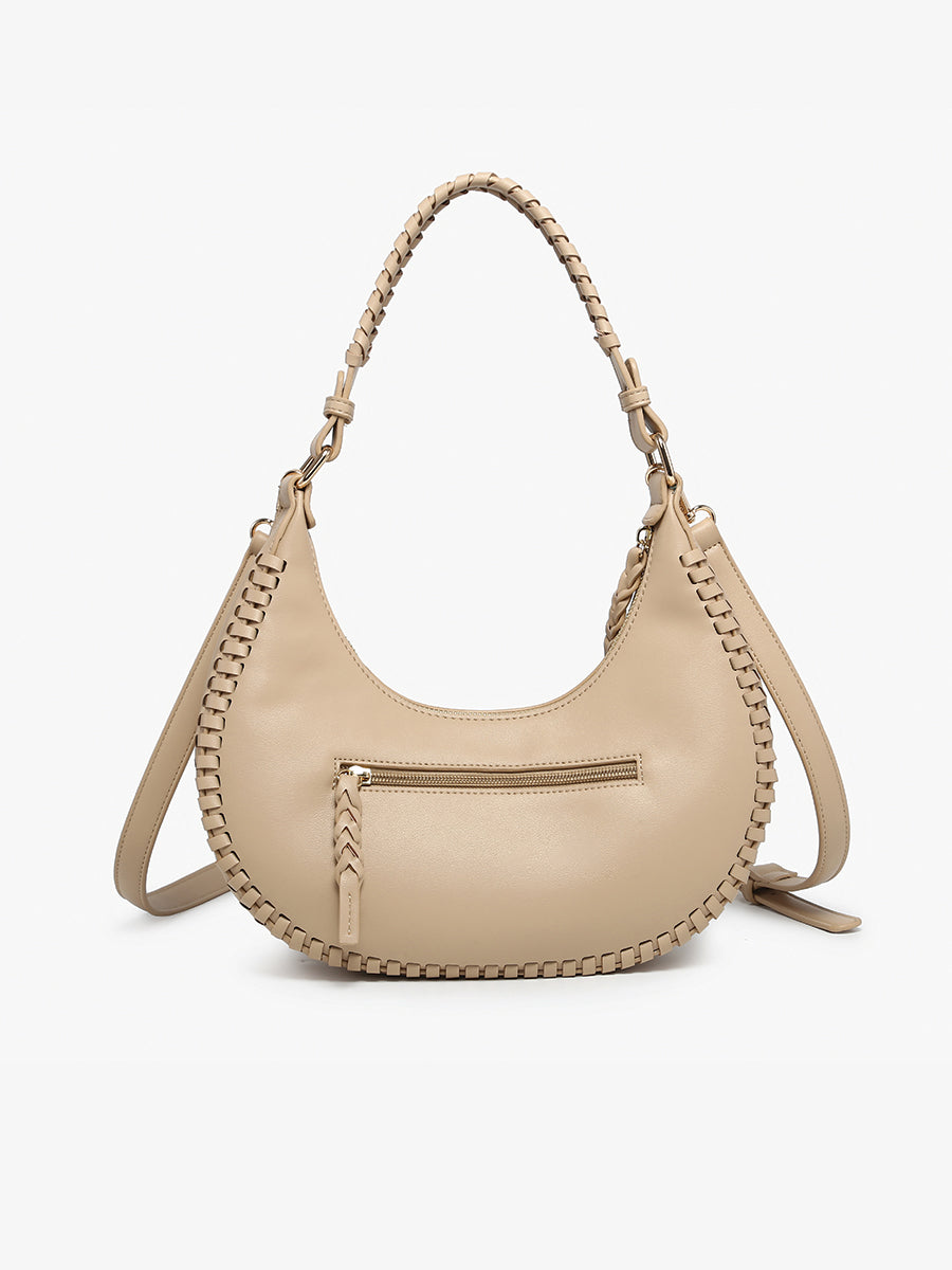 Aria Whipstitch Shoulder Bag - Jen & Co. vegan handbag