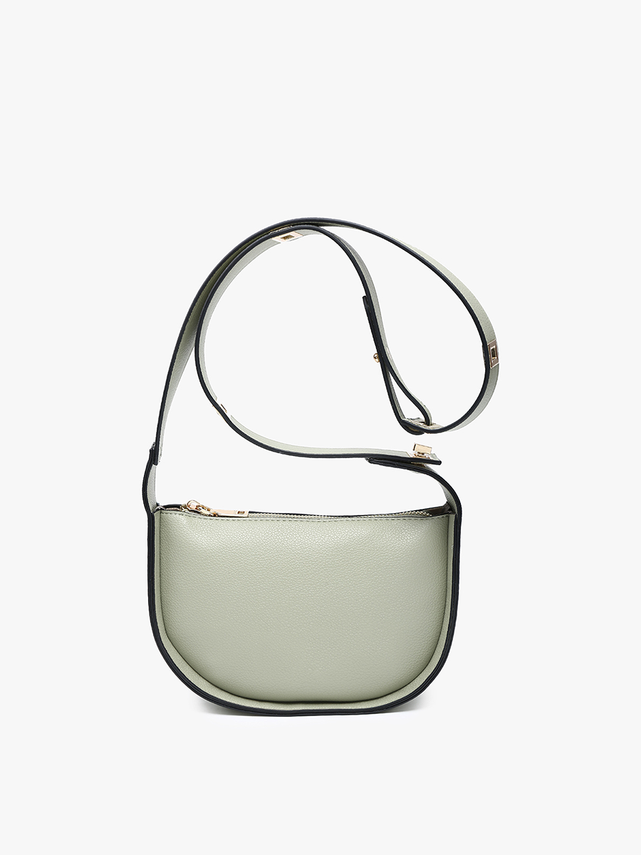 Celine Vegan Crescent Shoulder Bag Sage - Jen & Co. vegan handbag