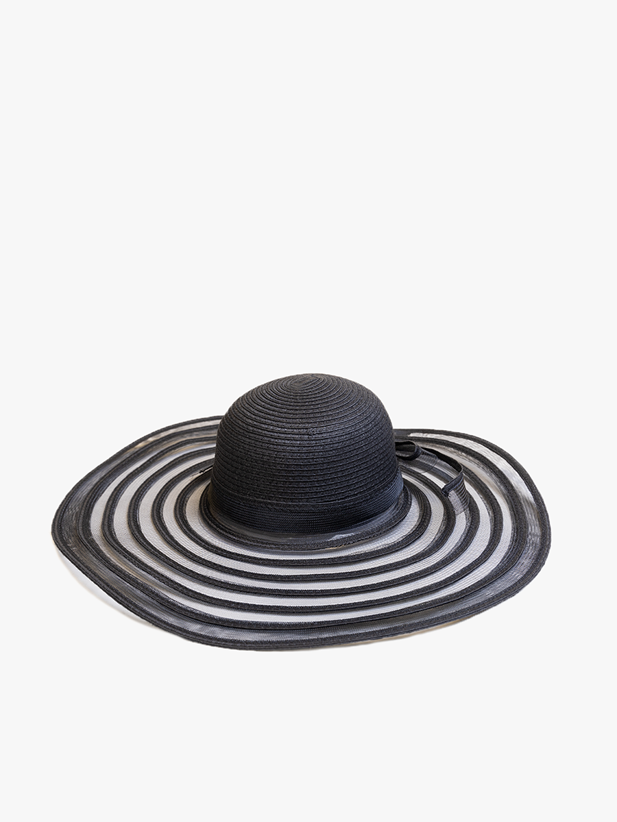 Margaret Two-Toned Hat Black - Jen & Co. vegan handbag