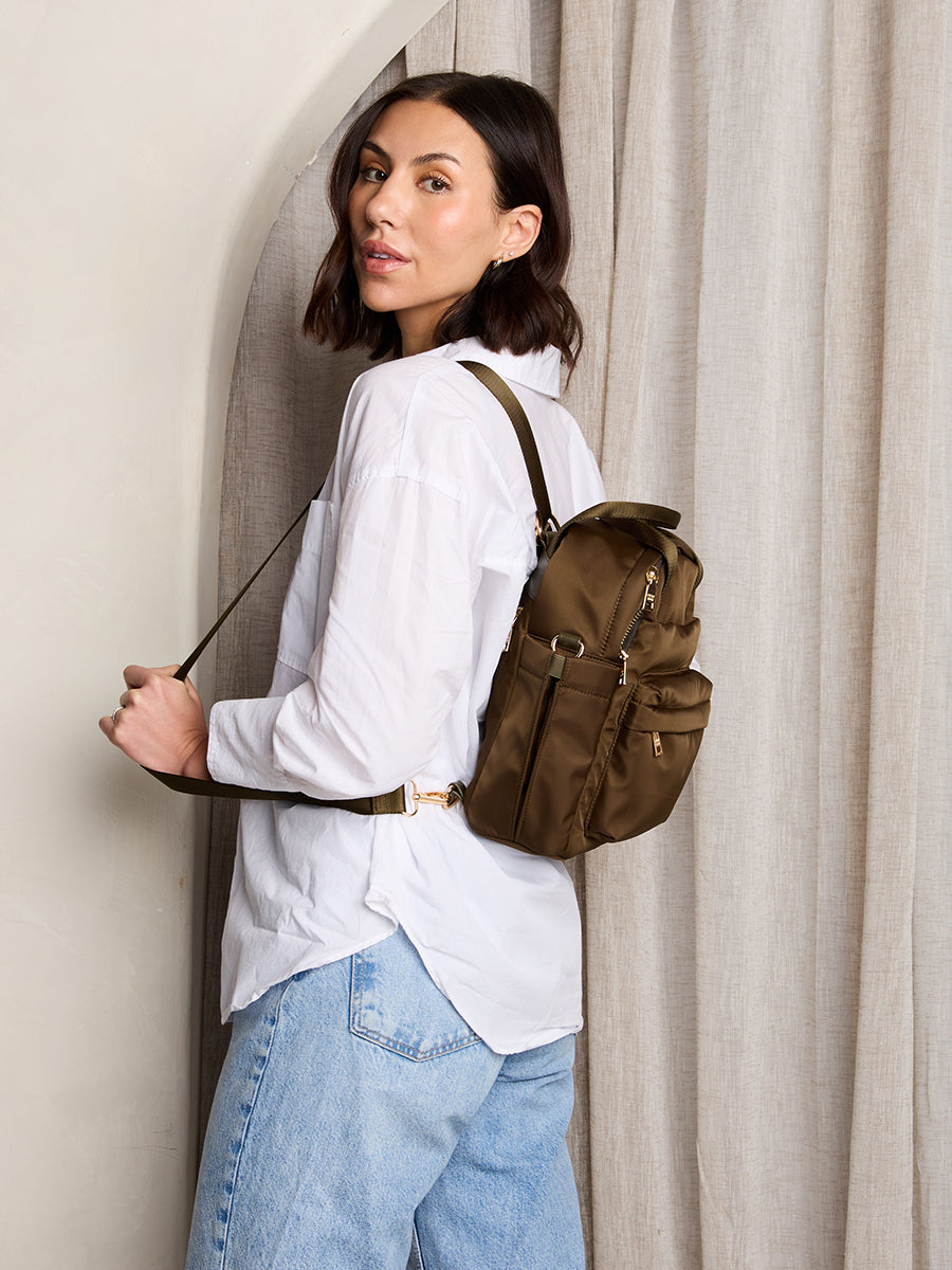 Rita Nylon Mini Backpack - Jen & Co. vegan handbag
