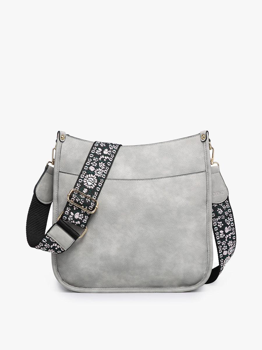 Chloe Vegan Crossbody Lt. Grey - Jen & Co. vegan handbag