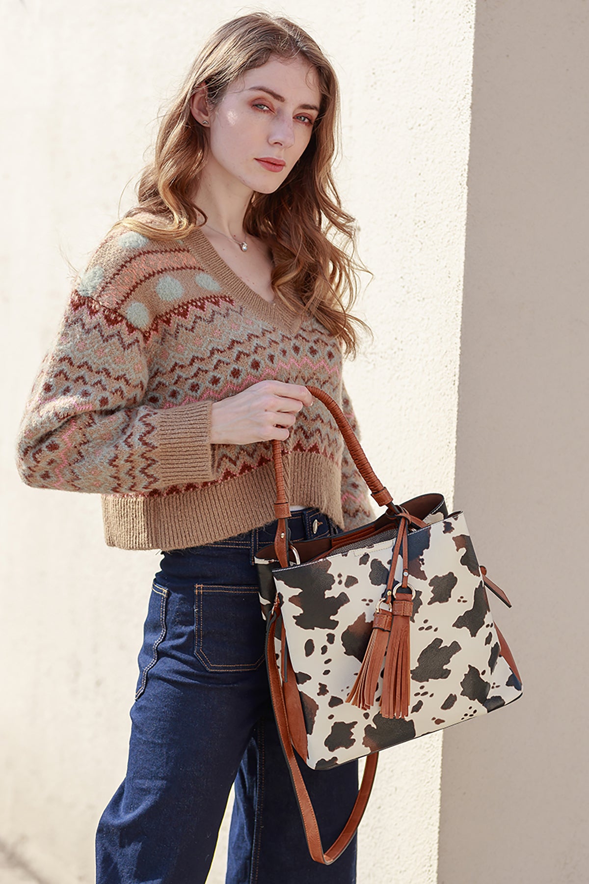 Olivia Vegan Animal Print Hobo - Jen & Co. vegan handbag