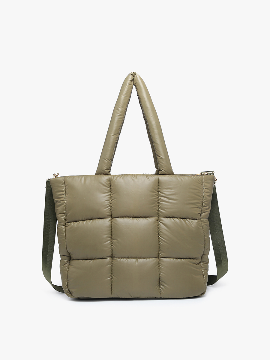 Kiersten Vegan Puffer Hobo - Jen & Co. vegan handbag