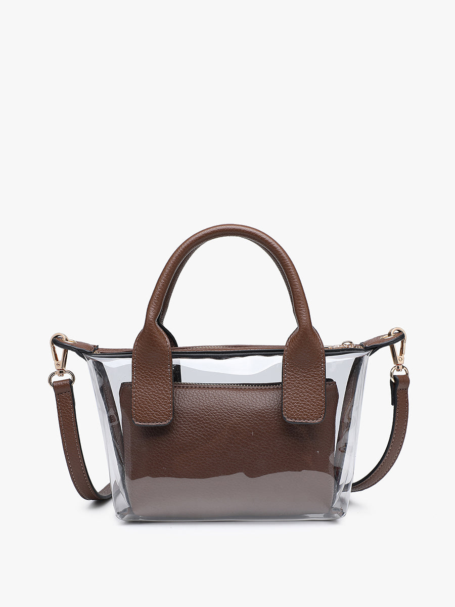 Amora Vegan Clear Crossbody - Jen & Co. vegan handbag