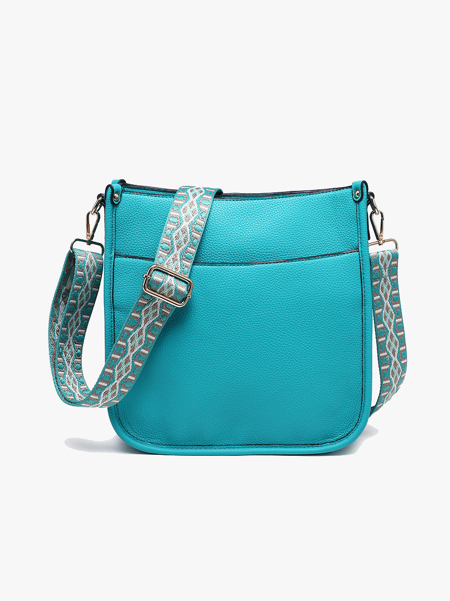 Posie Vegan Crossbody Ocean Teal - Jen & Co. vegan handbag