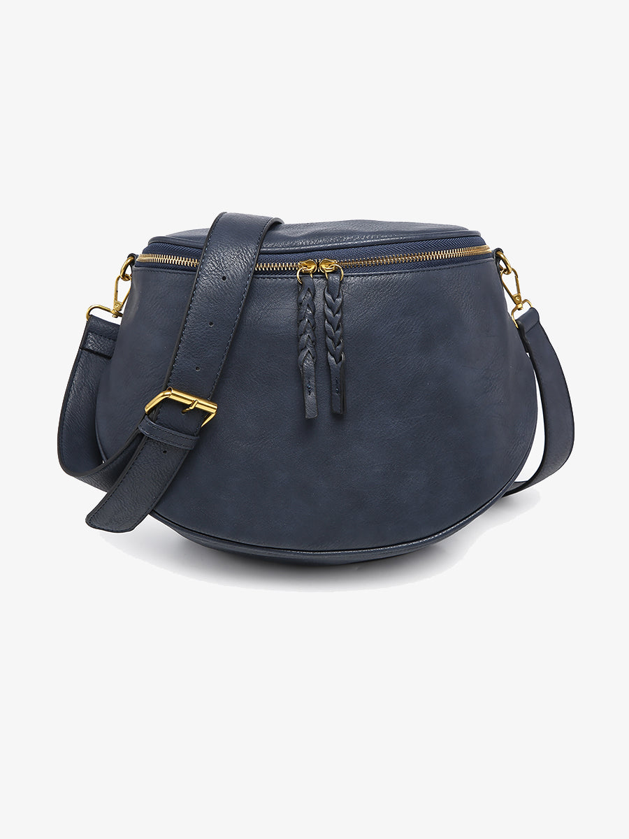 Megan Vegan Sling Bag Navy - Jen & Co. vegan handbag