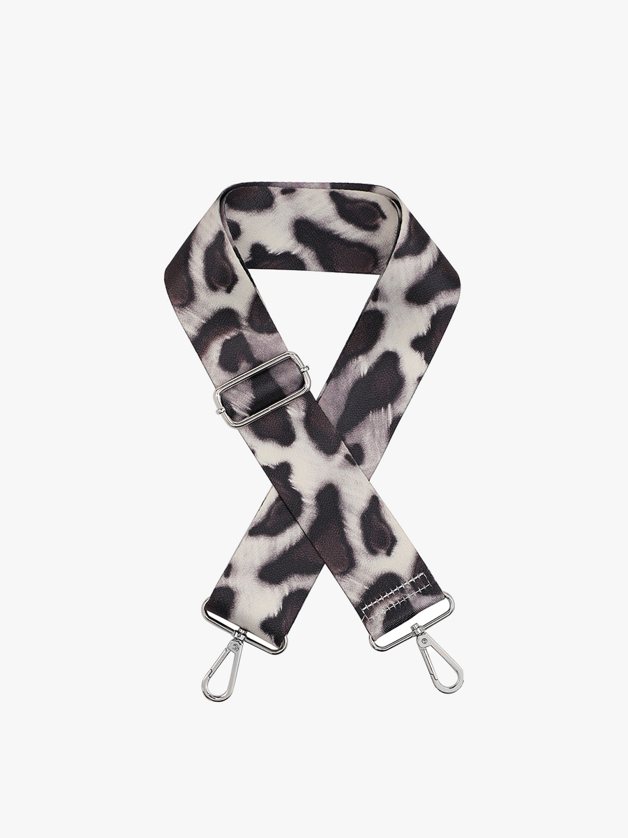 Guitar Strap Cheetah Grey - Jen & Co. vegan handbag