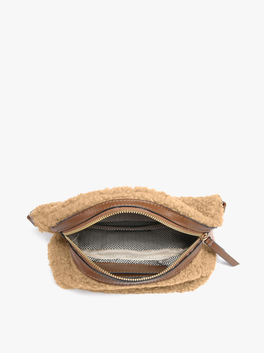 Brookie Vegan Sherpa Belt Bag - Jen & Co. vegan handbag