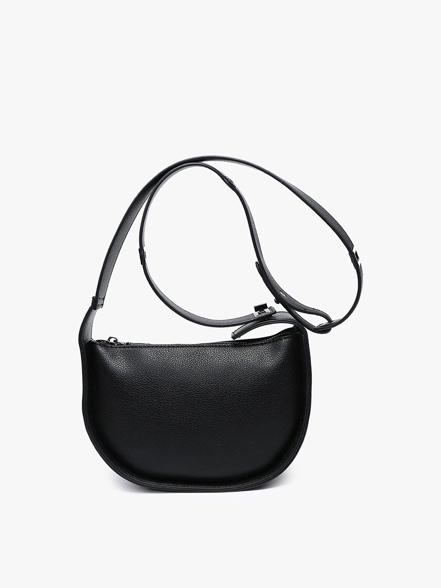 Celine Vegan Crescent Shoulder Bag Black - Jen & Co. vegan handbag