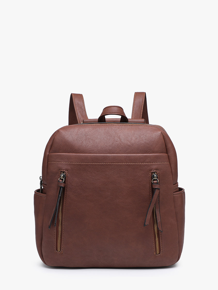 Alora Vegan Backpack Chocolate - Jen & Co. vegan handbag