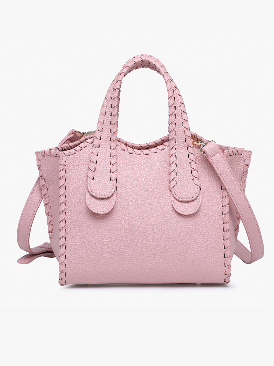 Marla Vegan Satchel Mauve - Jen & Co. vegan handbag