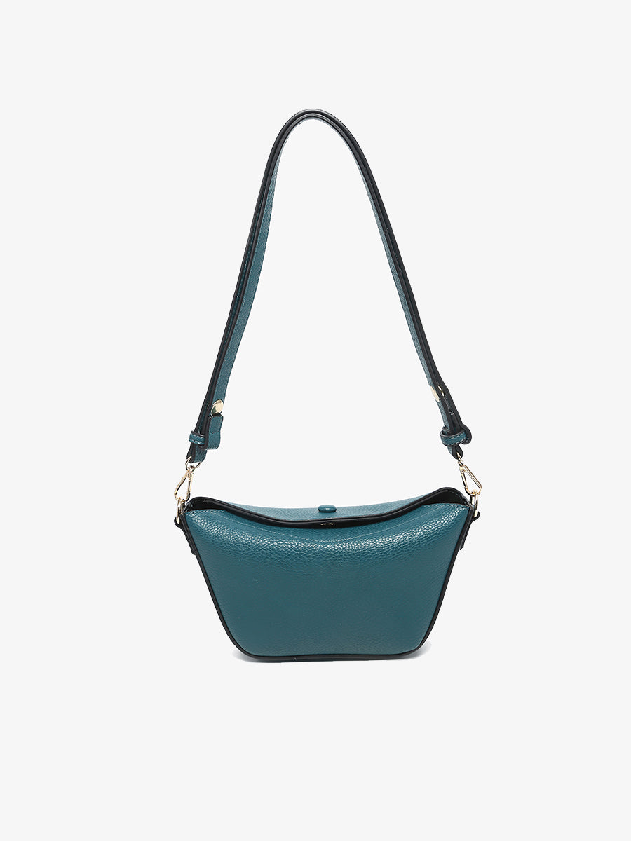 Stephanie Vegan Crossbody Peacock - Jen & Co. vegan handbag