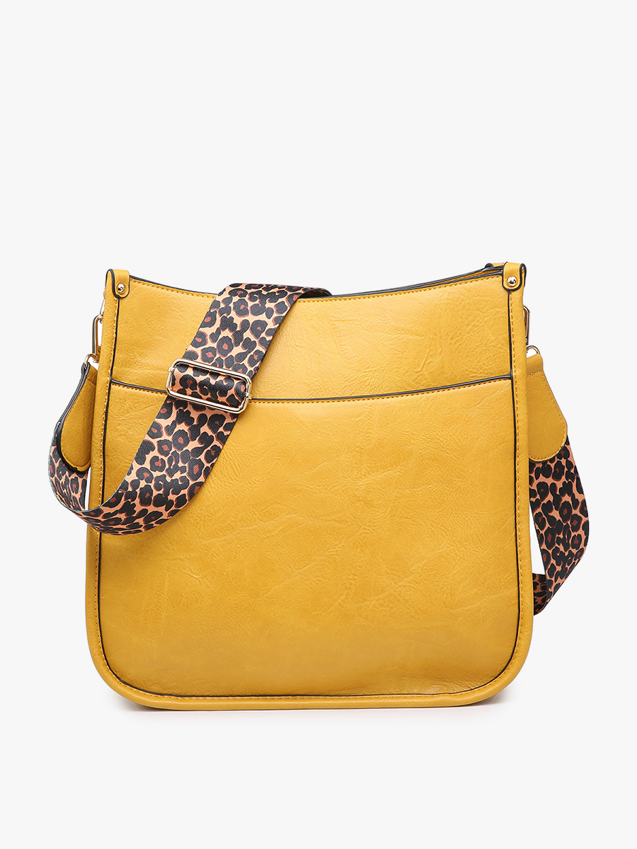 Chloe Vegan Crossbody Mustard - Jen & Co. vegan handbag