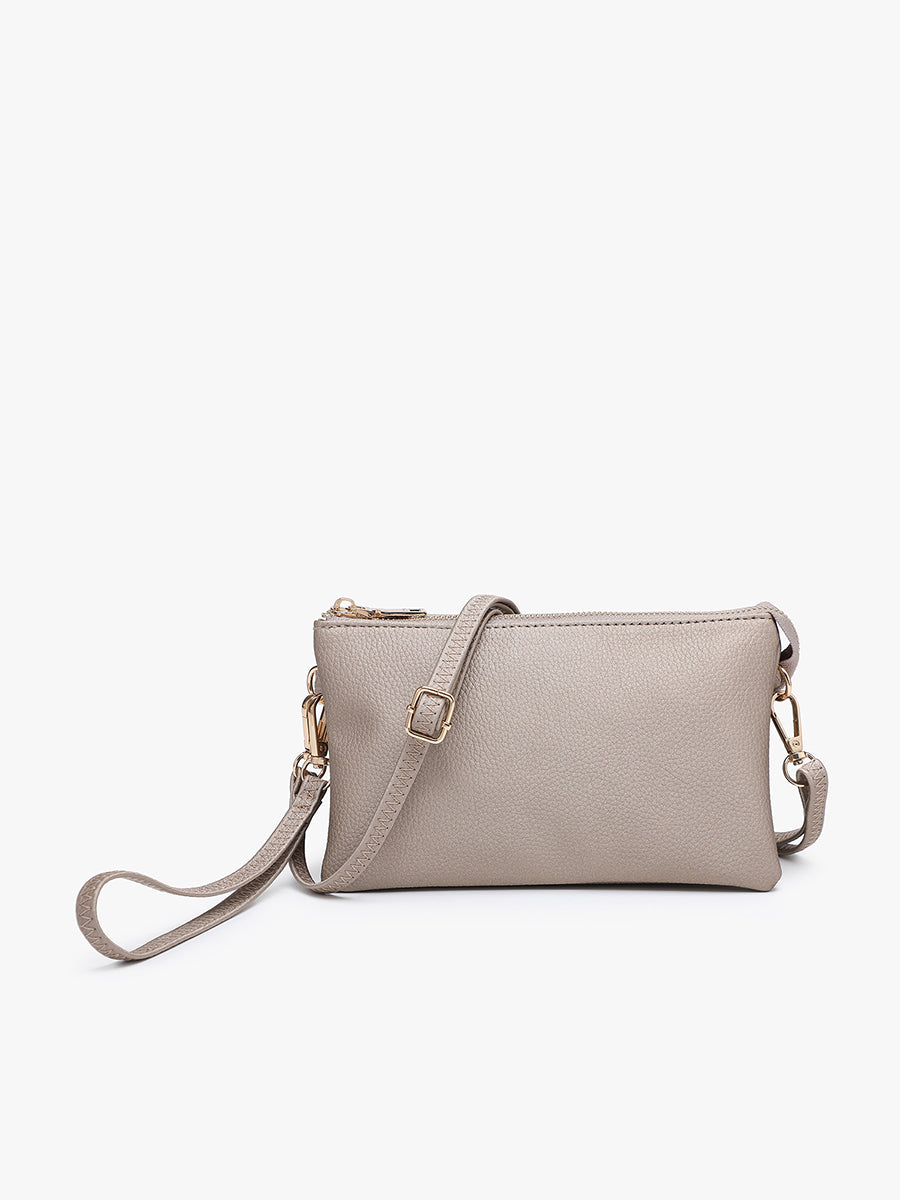Riley Vegan Crossbody Azure Tan - Jen & Co. vegan handbag