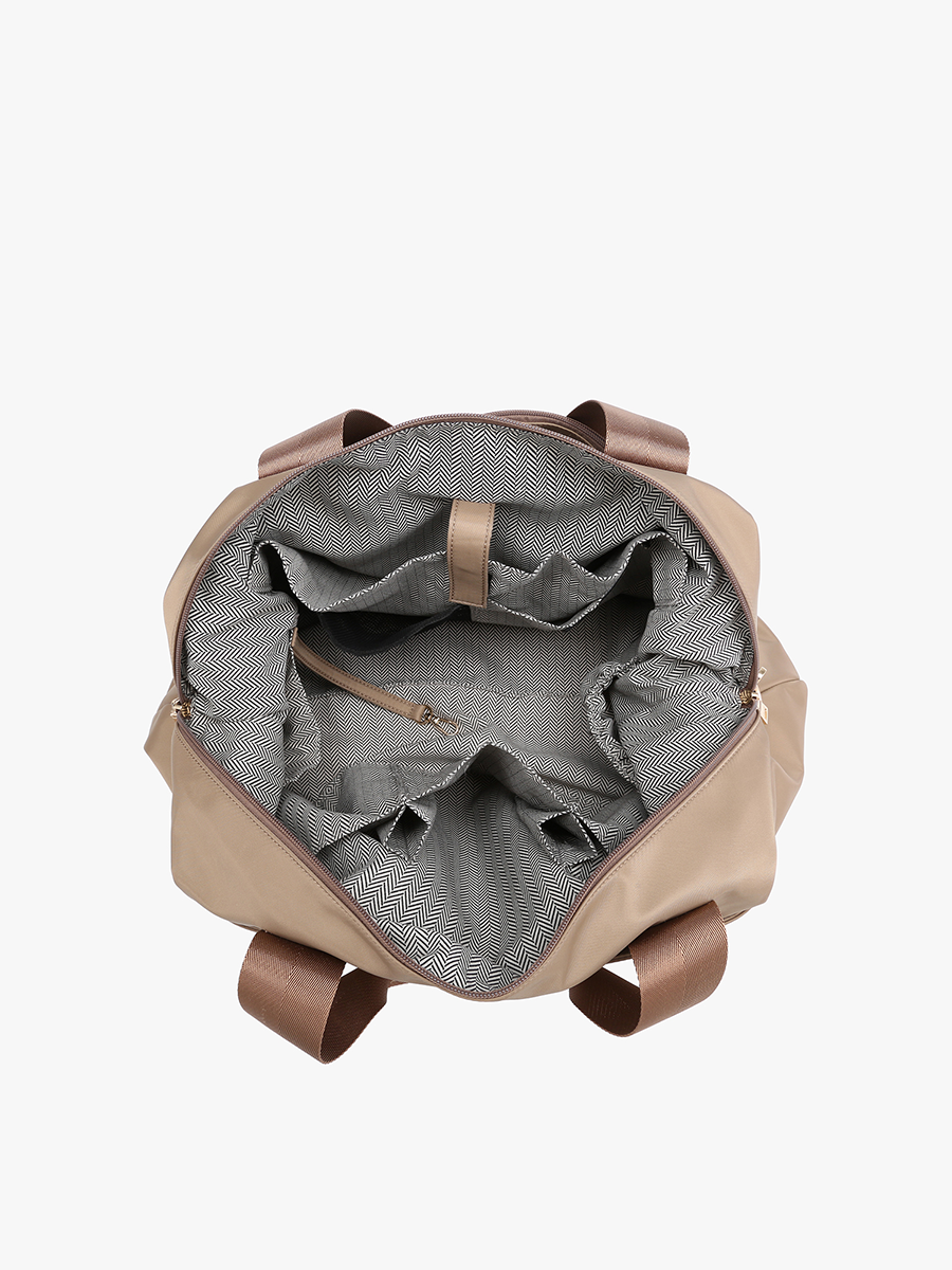 Navy Faux Canvas Weekender