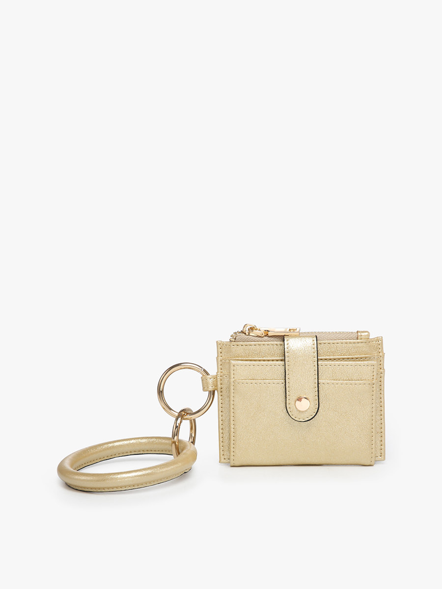 Sammie Vegan Wallet w/ Bangle Lt. Gold - Jen & Co. vegan handbag