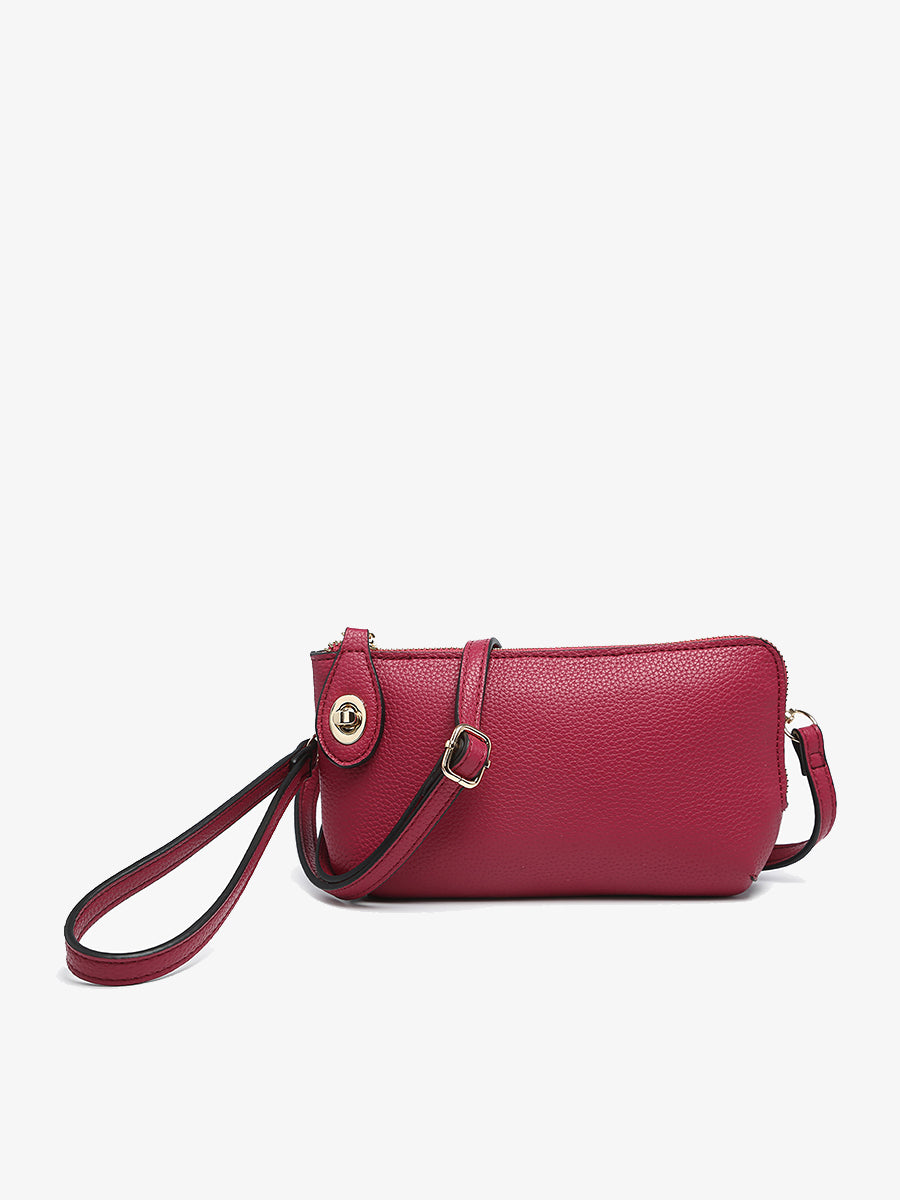 Kendall Vegan Crossbody Dark Ruby - Jen & Co. vegan handbag