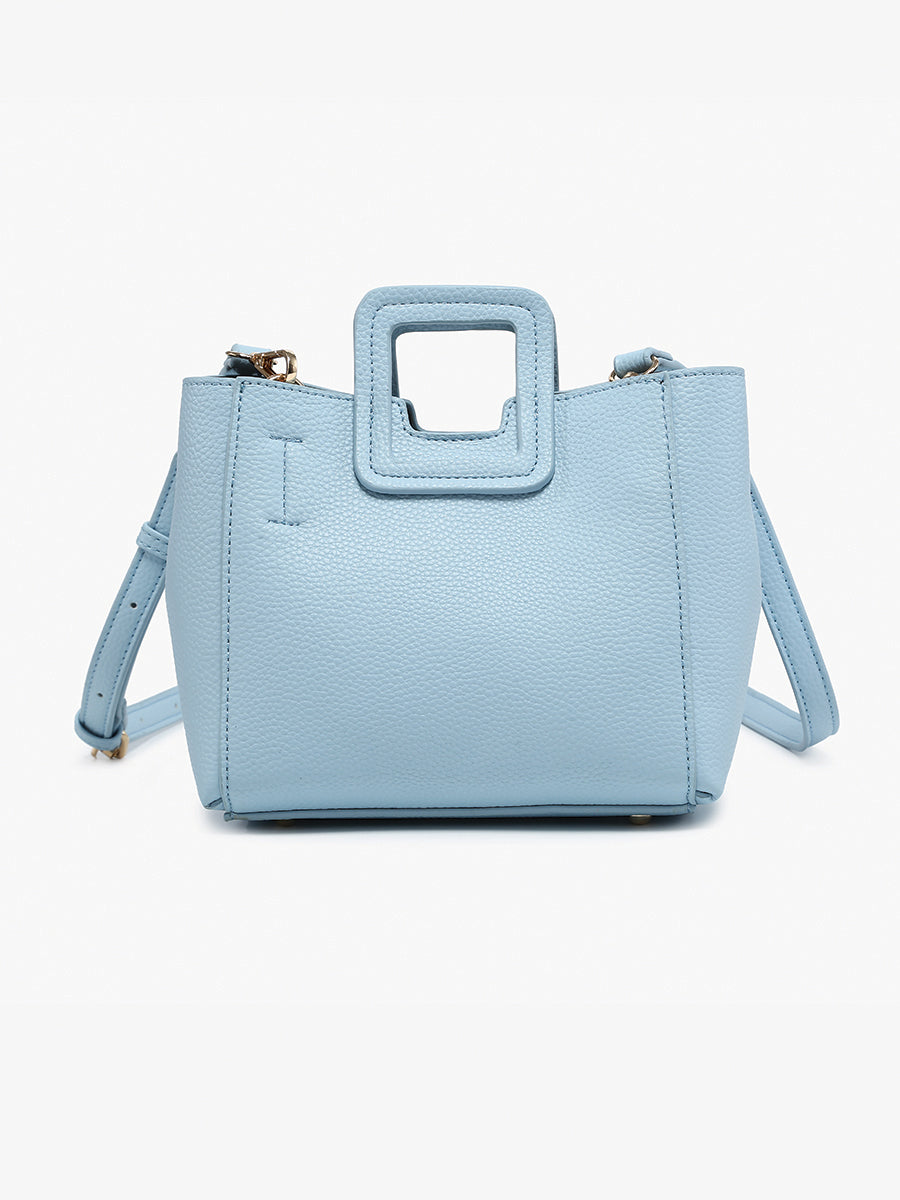Janie Vegan Mini Satchel Baby Blue - Jen & Co. vegan handbag